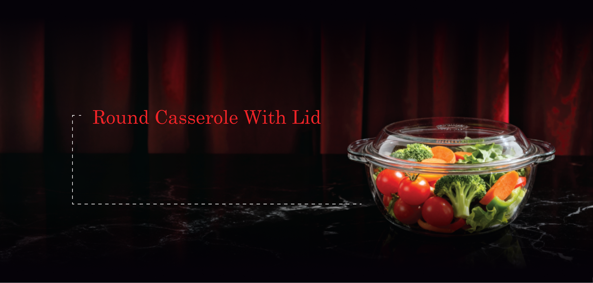 Round casserole with lid