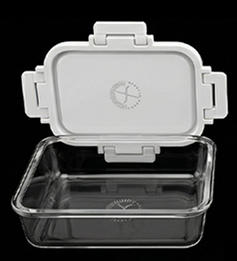 Glass lunch box with lid